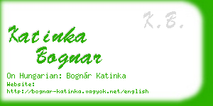katinka bognar business card
