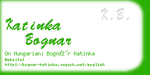 katinka bognar business card